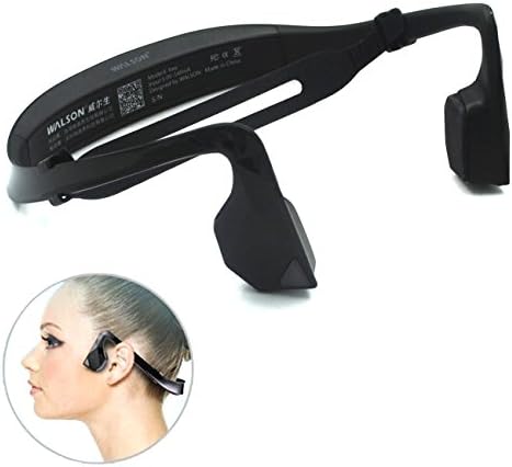 WALSON Open Ear Bone Conduction Bluetooth 3.0 Stereo Headphone Earphone for iPhone, iPad, Samsung Galaxy Cell Phone and other Tablet PC or laptop (Black)