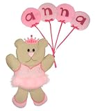 Ballerina Bear Personalized Fabric Wall Art