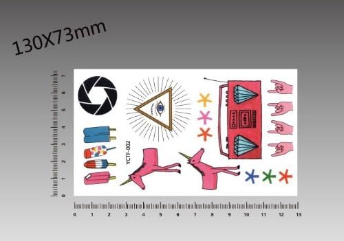 GC Unicorn and Diamond Body Makeup Piercing Tattoo Temporary Stickers JYS04