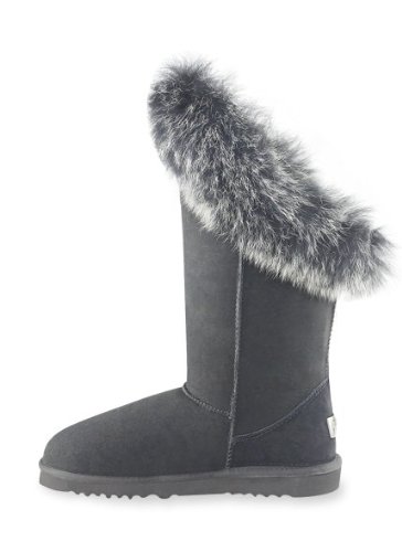 Australia Womens Boots Aukoala Sheepskin Warm Narnia Short_Black_Us Size 5 On Sale