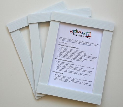 Childrens Toyshop  Toys : Kids Art Frames - Classic Frames - White Lightweight Plastic Frames - Standard Size