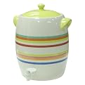 Ceramic Stripe Beverage Dispenser