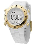 Adidas #ADH1938 White Gold Wooster Chronograph Alarm Digital Watch