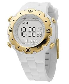 Adidas #ADH1938 White Gold Wooster Chronograph Alarm Digital Watch