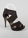 Elastic Woven Design Platform Heel
