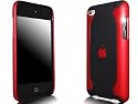 Novo iPod Touch 4, 4G Hard Case "Flux" Schwarz und Rot H&uuml;lle Taschen und Free Screen Guard