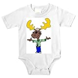 Onesie with clothes, moose, antlers