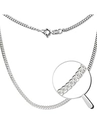 SilberDream curb chain Necklace 925 Sterling Silver Women necklace 27.6 inch (70cm) SDK20070