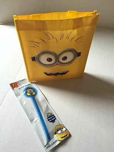 Minion Reusable Tote Halloween Candy Bag w/ light up Minion Glow Wand