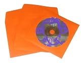 1000 Orange Colored Paper CD / DVD Disc Sleeves With Flap & Window #CDIWWFOR - Perfect for Organizing & Storing CDs and DVD Discs!