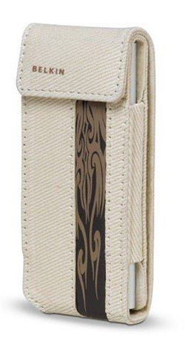 Belkin Canvas Flip for nano (Taupe/Leather w/Graphic) F8Z128-BT