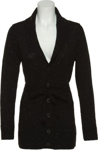 POOF EXCLLENCE Dotted Button Down Cardigan [25642J], BLK, MED