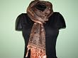 Brown 100% Polyester Jamavar Scarf