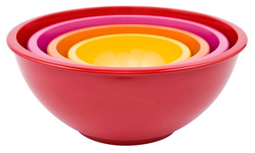 Zak Designs Assorted Red Brights Set of 4 Bowls