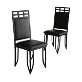 SEI Black Square Dinette Chair