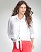 Silk Tie Front Blouse - BRIGHT WHITE (M)