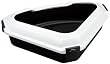 Nobby 76294-17 Katzen Ecktoilettenschale mit Rand L x B x H: 56 x 43 x 16 cm, grau