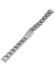 Voguestrap TX363W Allstrap 11-14mm Silver Adjustable-Length Rolex-Type Clasp Watchband