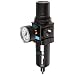 Dixon B18-04MG Manual Drain Wilkerson Compact Filter/Regulator with Transparent Bowl and Guard, 1/2" Size, 121 SCFM Flow, 150 psig Pressure