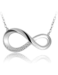 Honeystore Girls AAA Zircon 24k White Gold Pendant Necklace Color White