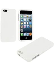 Wireless: myLife White Flat Series (2 Piece Snap On) Hardshell Plates Case for the iPhone 5/5S (5G) 5th Generation Touch Phone (Clip Fitted Front and Back Solid Cover Case + Rubberized Tough Armor Skin) - myLife Brand Products