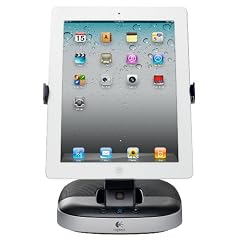 Logitech Halterung/Lautsprecher schwarz-silber (f�r iPad, iPad 2 und iPad 3. Generation, Tablets)