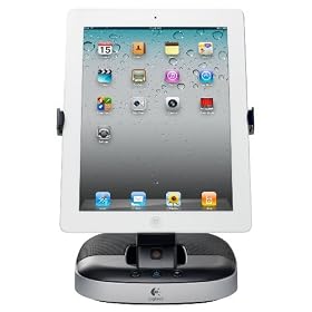 Logitech - Speaker Stand - Haut-parleurs avec base de charge et socle pour iPad - Noir