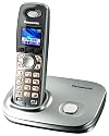 Panasonic KX-TG8011GS, strahlungsarmes DECT Schnurlostelefon mit Farbdisplay, silber