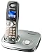 Panasonic KX-TG8011GS, strahlungsarmes DECT Schnurlostelefon mit Farbdisplay, silber