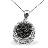 Goldmaid Damen-Collier 925 Sterlingsilber 23 weisse 37 schwarze Zirkonia Pavee Pa C4373S