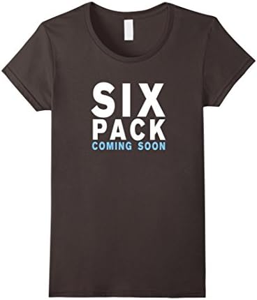 Women's Six pack coming soon t-shirt XL Asphalt