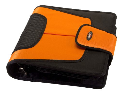 Case-it S915 3 Inch Round Ring Binder with 6 Tab File Folder, 1unit, Orange,  Size - 13 X 13.6 X 3 inches