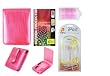Cuffu Ipod Nano 3 Bundle Pink Leather/earphone/earbudz/screen Guard