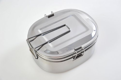 Lunch box /boîte à collation/ boîte à pique-nique / Gamelle / Boîte à repas, en métal, avec des tiges métalliques clipsables de verrouillage (PSDSCTd FR)