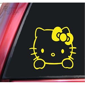 Hello Kitty Vinyl Decal Sticker - Yellow