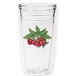 Cherries 12 oz Slimline Insulated Beverage Tumbler, Clear