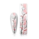 Pink Tranquility Design Nintendo Wii Nunchuk + Remote Controller Protector Skin Decal Sticker