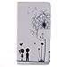 Note 4 Case, Galaxy Note 4 Case Gift_Source [Slim Fit] Folio Leather Stand [Wallet] Shell Cover with Card Holder Compatible with Samsung Galaxy Note 4 [Dandelions Fall in Love with Me Pattern]