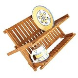 Lipper International, Inc. Bamboo Folding Dishrack 8813 Racks Dinnerware