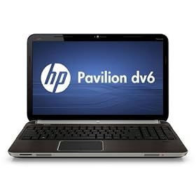 Laptop Notebook HP Pavilion dv6t Select Edition 15.6 Laptop Windows 7 Home Premium 64 bit 2nd Generation Intel Core i5 2410m 6GB DDR3 Ram 640GB 5400RPM Hard Drive Blu ray Player Supermulti DVD Burner Webcam Fingerprint Reader Dark Umber Beats Audio dv6t S