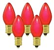 Club Pack of 100 C7 Ceramic Red Replacement Christmas Light Bulbs