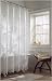 White Floral Lace Fabric Shower Curtain
