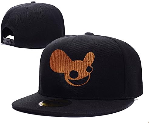 DJ Deadmau5 Logo Adjustable Snapback Embroidery Hats Caps - Black/Orange