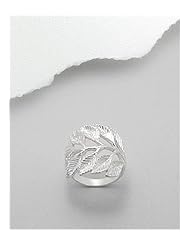 Leaf Ring In 92.5 Sterling Silver