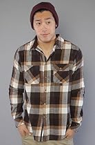 $ Best Buy !!  RockSmith The Check One Flannel Buttondown Shirt,Medium,Chocolate