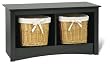 Prepac BSC-3620 Twin Cubbie Bench (small) Black