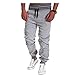 Keybur Men's Harem Casual Baggy Hiphop Dance Jogger Sweatpants Trousers (Asia Size XXL-US Size L, Gray)