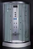 LineaAqua Denver 36 x 36 Steam Shower Enclosure with Rain Shower, Mood Lighting, 10 Body Sprays