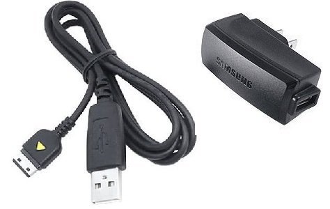 OEM Original Home Wall AC Travel Charger + USB 2.0 Data Sync Connect Transfer Charge Cable for Verizon Samsung Omnia 1 i910 - Verizon Samsung Renown U810 - Tracfone/Straight Talk Samsung T404G - Verizon Samsung Rogue U960 Cell Phone