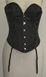 Living Dead Souls Black Satin Corset with Steel Boning